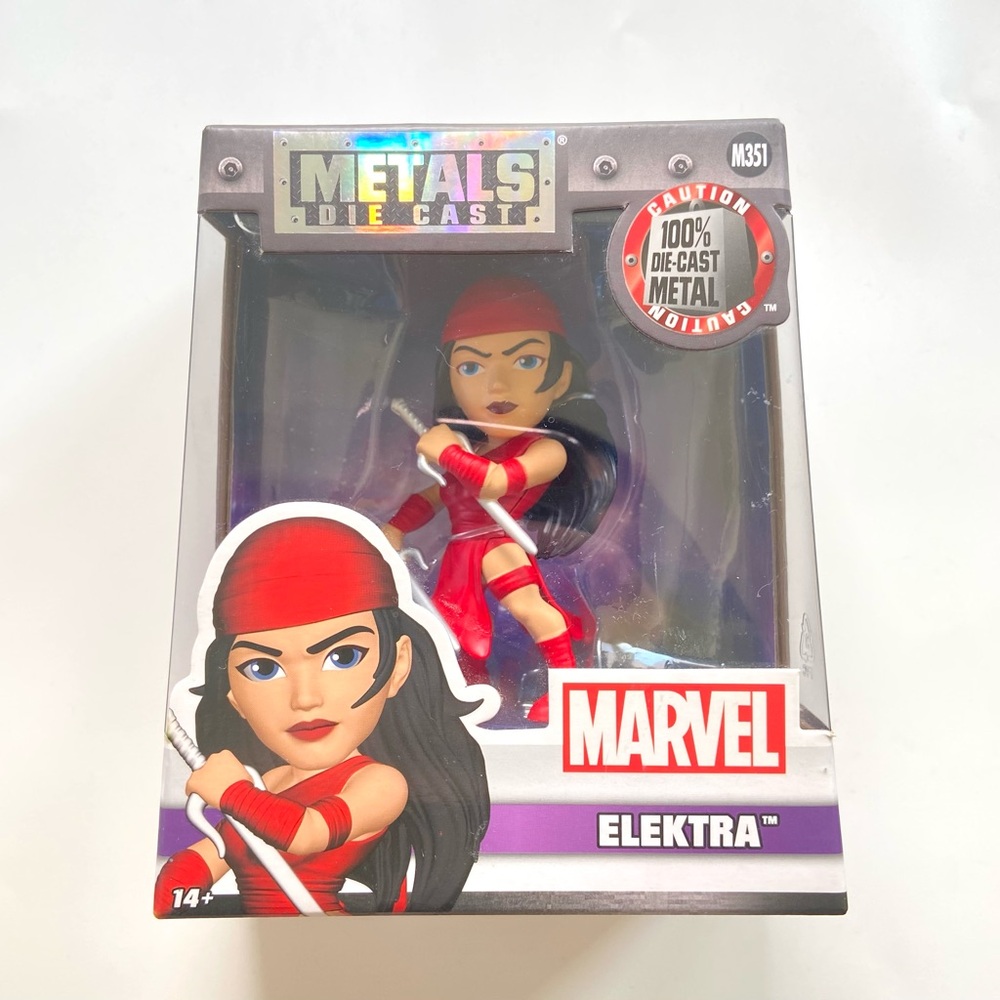 NIB NWT Marvel Elektra Metals Die Cast 4” M351 Action Figure Figurine Jada Toys